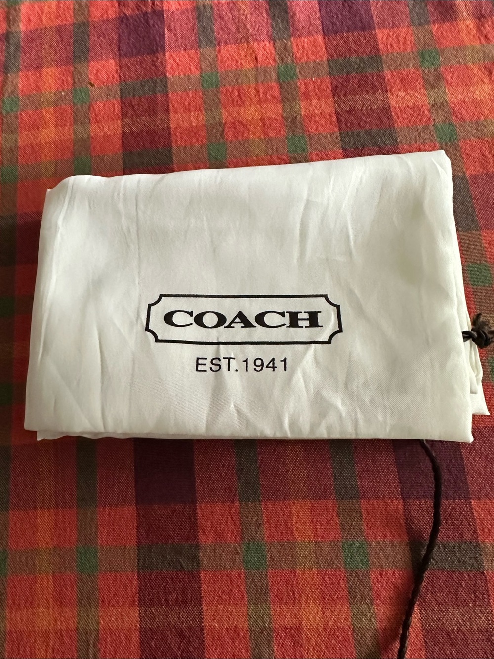 Coach drawstring dust bag
